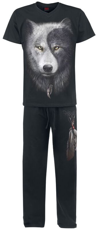 Rock Revival "Wolf Chi" Pyjama Black By Spiral