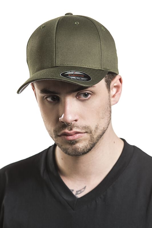 rock revival "Wooly Combed" Cap olive by Flexfit