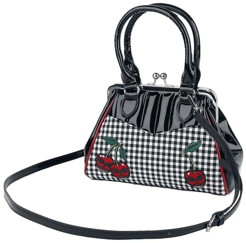 rock revival "Rockabilly Cherry" Handbag black-red-white by Banned Retro