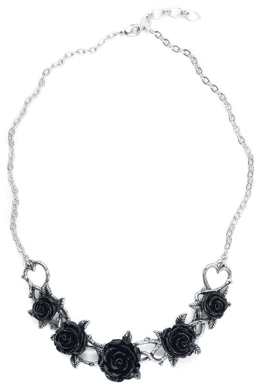 Rock Revival "Rose Briars Choker" Necklace Silver-coloured By Alchemy Gothic