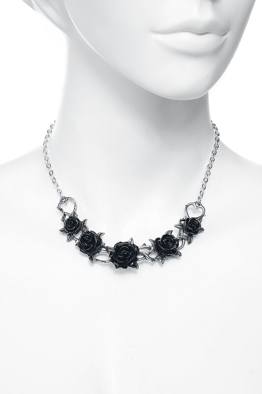 Rock Revival "Rose Briars Choker" Necklace Silver-coloured By Alchemy Gothic