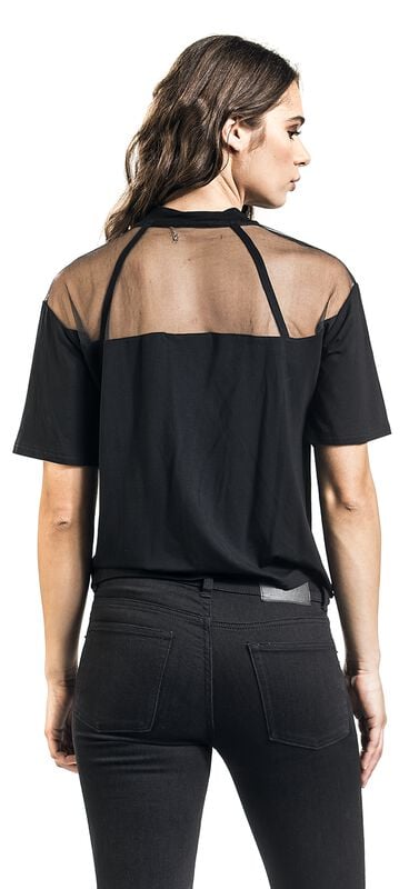 Rock Revival "Rose Garden Mesh Top" T-Shirt Black By Jawbreaker