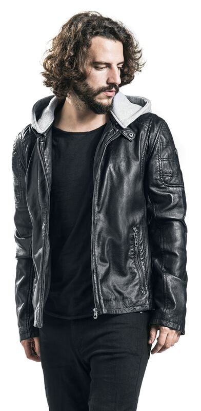 rock revival "Rylo LAKEV" Leather Jacket black by Mauritius
