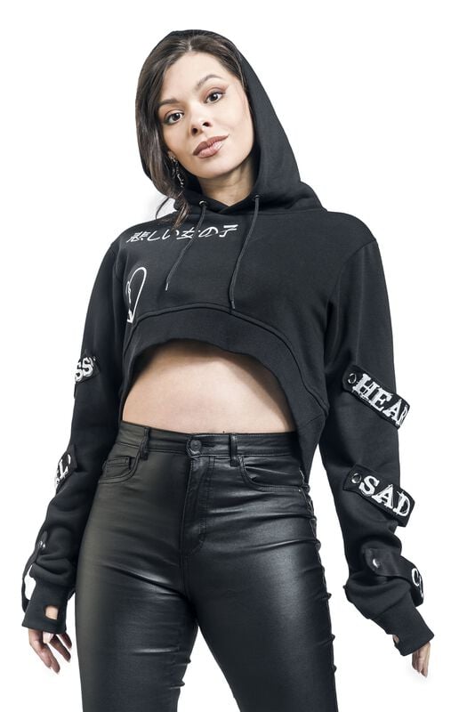 rock revival "Sad girl club hoodie" Hoodie black-white by Heartless