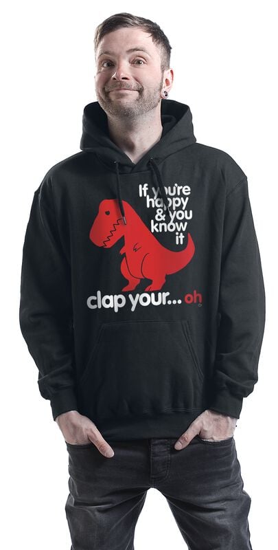 rock revival "Sad T-Rex" Hoodie black by Goodie Two Sleeves
