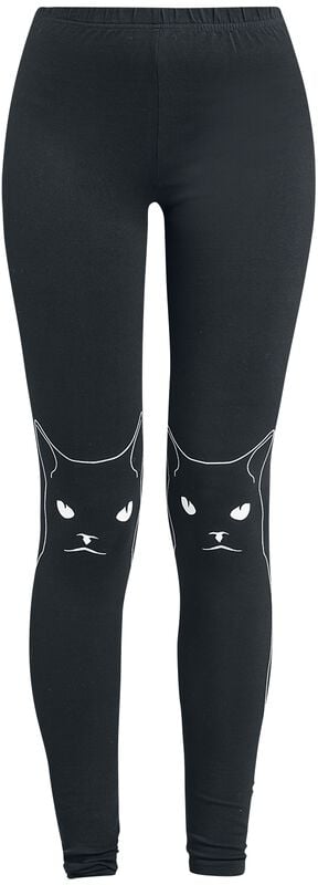 Rock Revival "Salem Grumpy Kitty" Leggings Black By Jawbreaker