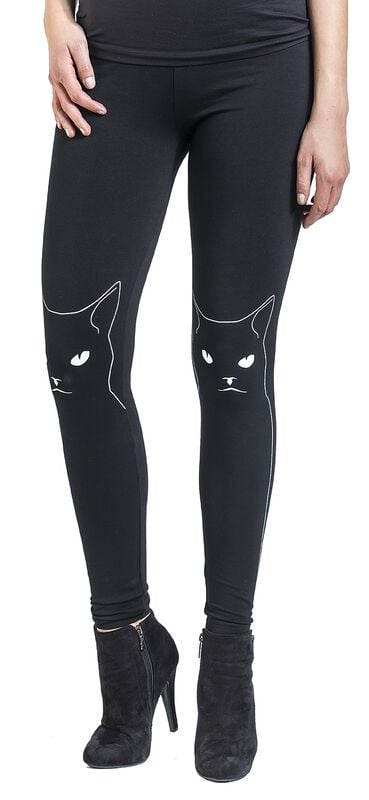 rock revival "Salem Grumpy Kitty" Leggings black by Jawbreaker