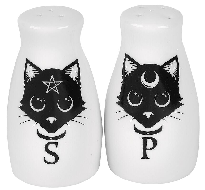 rock revival "Salt and Pepper Shakers" Salt and Pepper Pots white-black by Alchemy England