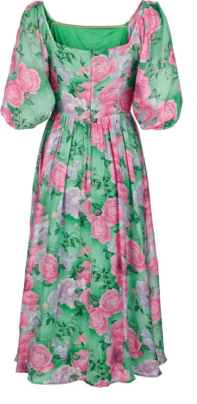 Rock Revival "Sandy Flower Dress" Maxi Dress Green-pink By Banned Retro