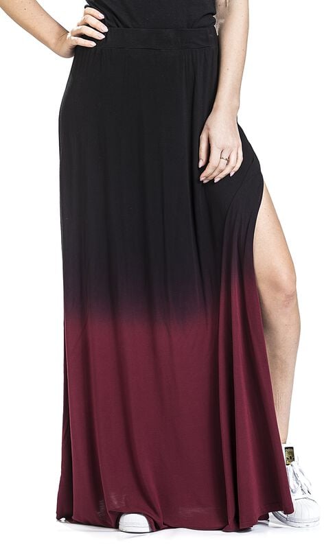 Rock Revival "Save Tonight" Maxi Skirt Black-red By Black Premium By EMP
