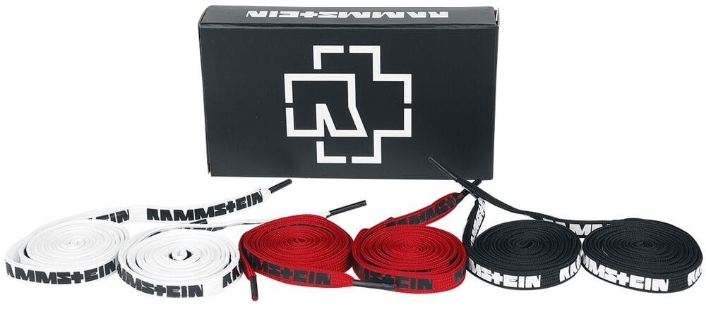 rock revival "Schnürsenkel-Box" Shoelaces black-red-white by Rammstein