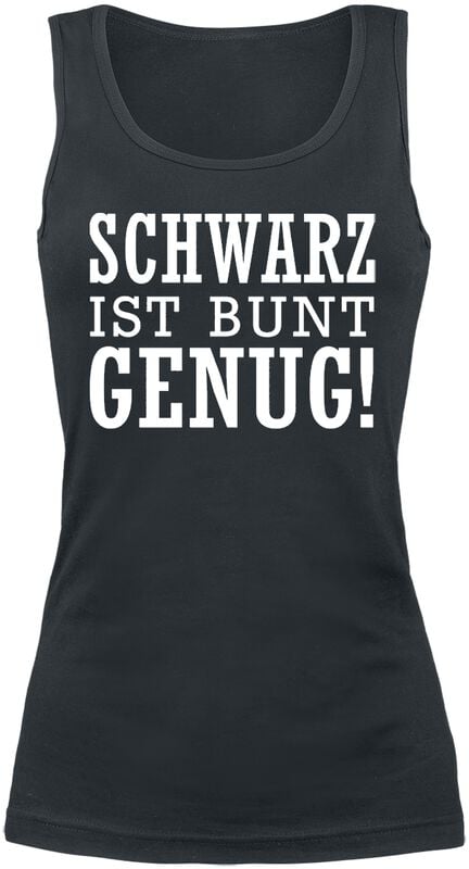 rock revival "Schwarz ist bunt genug" Top black by Slogans