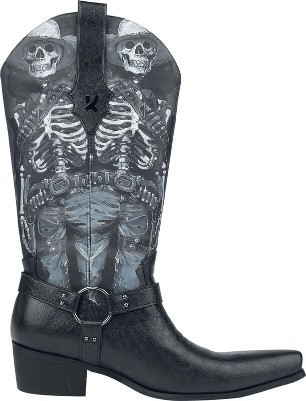 Rock Revival "Scorched One Western Boots - Vintage Black" Biker Boot Black By KOI
