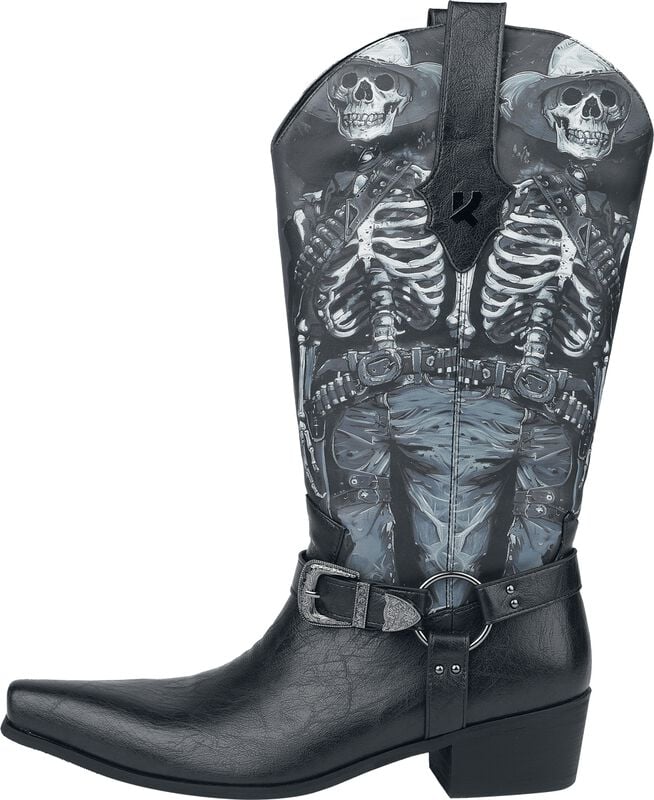 Rock Revival "Scorched One Western Boots - Vintage Black" Biker Boot Black By KOI