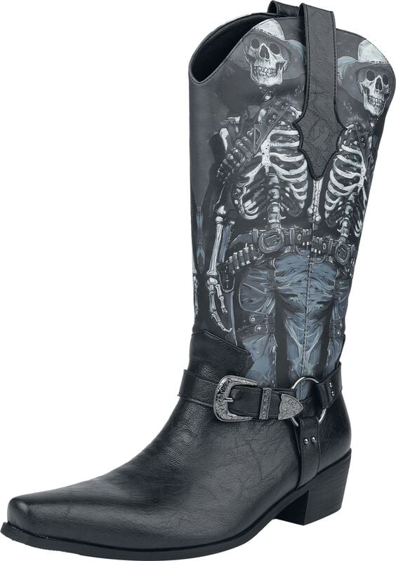 rock revival "Scorched One Western Boots - Vintage Black" Biker Boot black by KOI