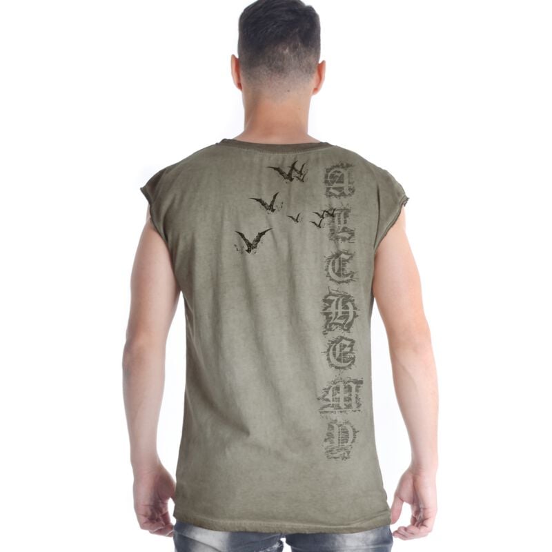 Rock Revival "Scream Men's Top" Tanktop Green By Alchemy England