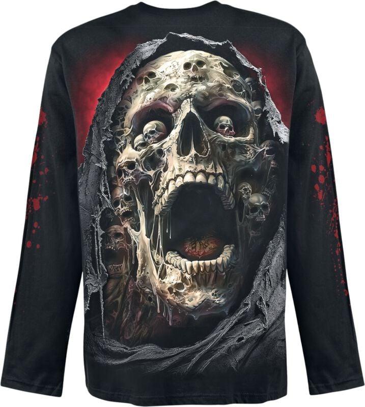 Rock Revival "Screaming Death - Long-sleeved Top" Long-sleeve Shirt Black By Spiral