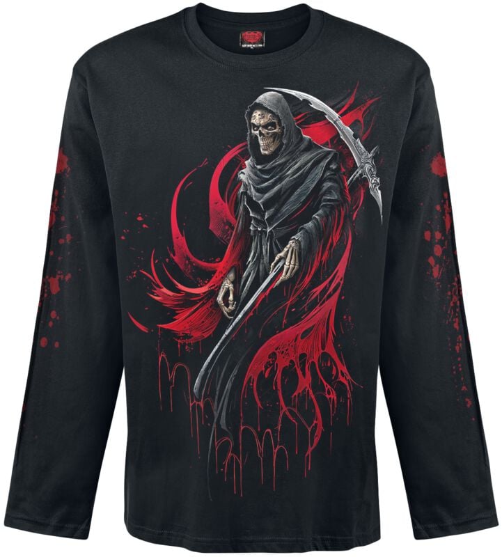 Rock Revival "Screaming Death - Long-sleeved Top" Long-sleeve Shirt Black By Spiral