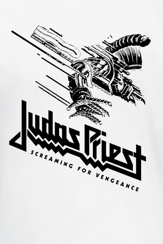 Rock Revival "Screaming For Vengeance" T-Shirt White By Judas Priest