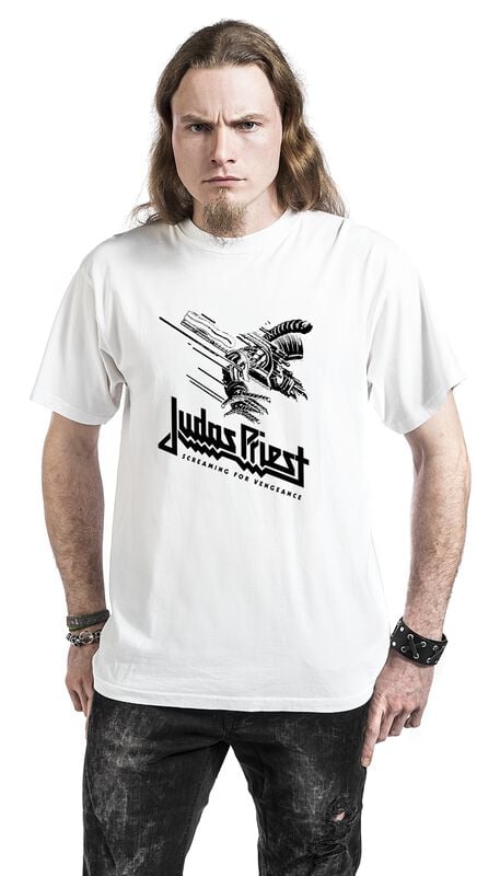 Rock Revival "Screaming For Vengeance" T-Shirt White By Judas Priest