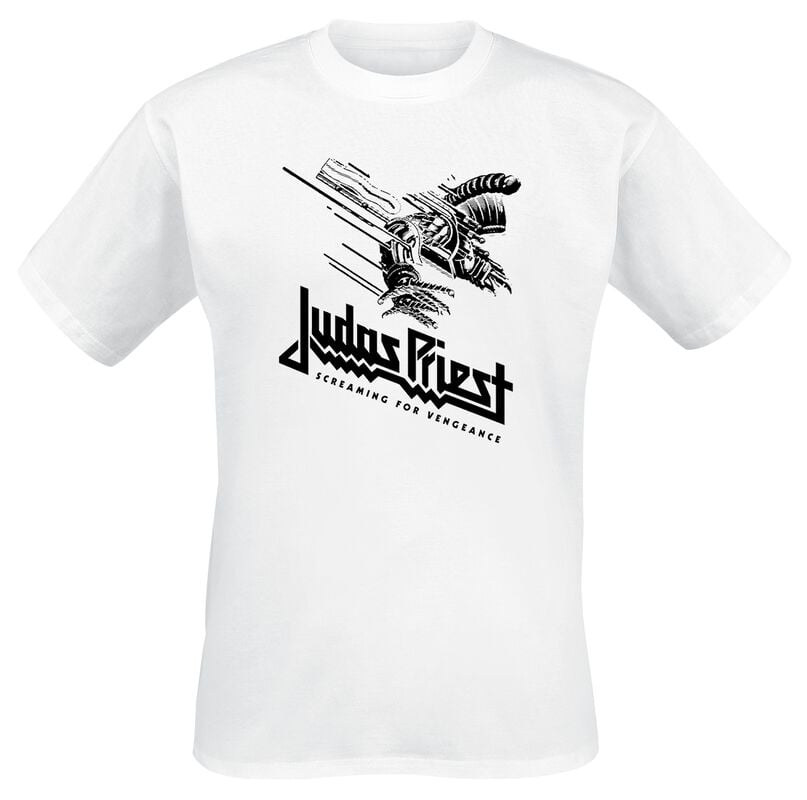rock revival "Screaming For Vengeance" T-Shirt white by Judas Priest