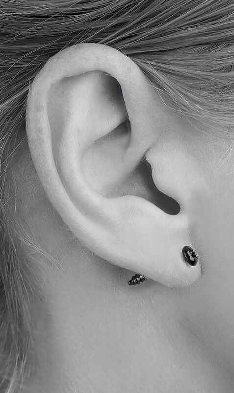 Rock Revival "Screw" Stud Earring Set Black By EtNox Hard And Heavy