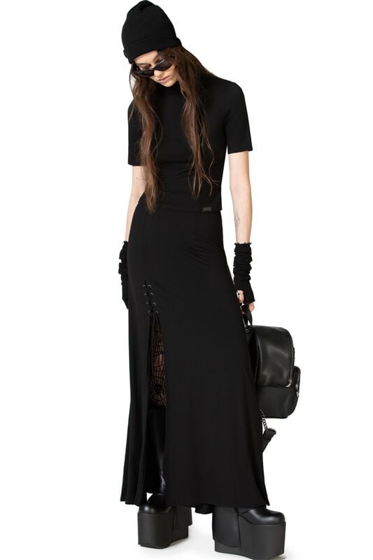 Rock Revival "Secretly Weep Maxi Skirt" Maxi Skirt Black By KIHILIST By KILLSTAR