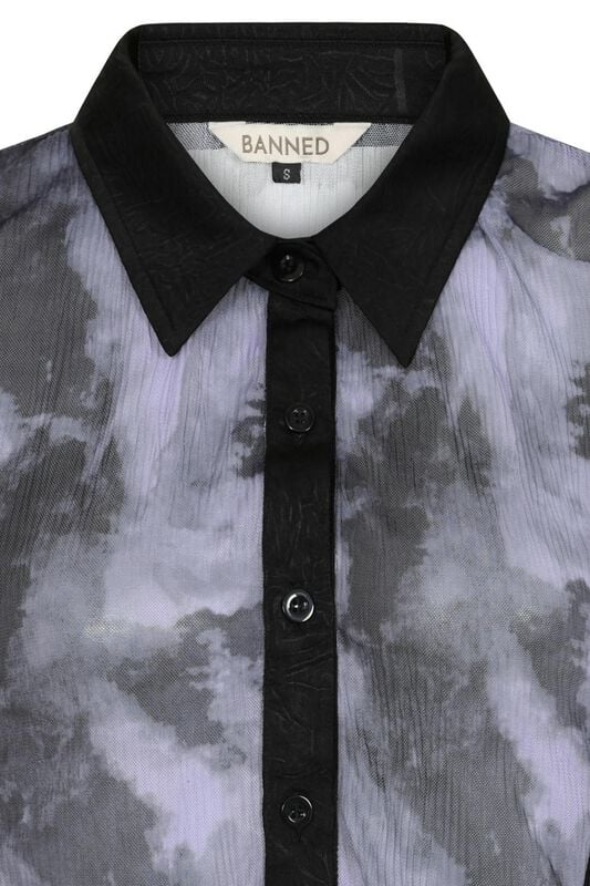 Rock Revival "Selene Mesh Blouse" Blouse Black-lilac By Banned Alternative