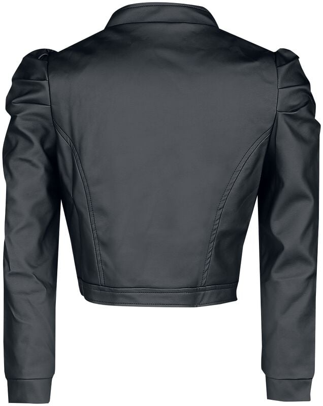 Rock Revival "Serena Jacket" Imitation Leather Jacket Black By H&R London