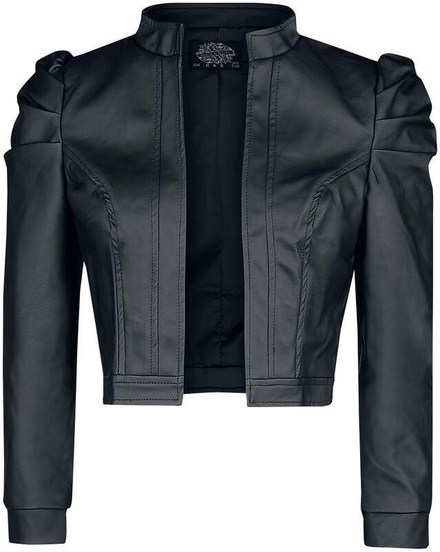rock revival "Serena Jacket" Imitation Leather Jacket black by H&R London