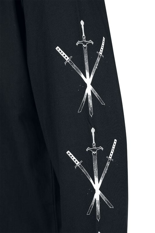 Rock Revival "Shirt With Heart And Sword Print" Long-sleeve Shirt Black By Black Blood By Gothicana