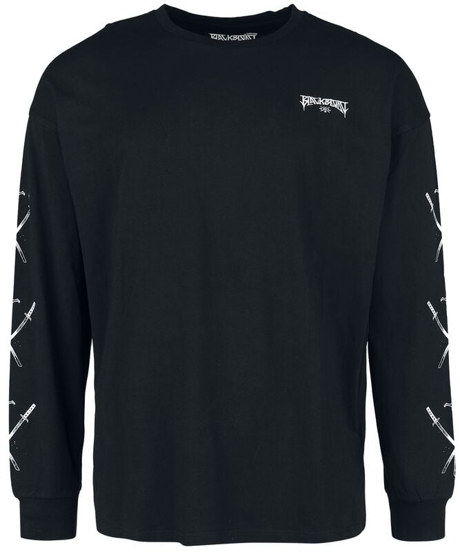 rock revival "Shirt with heart and sword print" Long-sleeve Shirt black by Black Blood by Gothicana