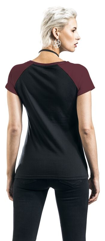 Rock Revival "Short Raglan Road" T-Shirt Black-bordeaux By RED By EMP