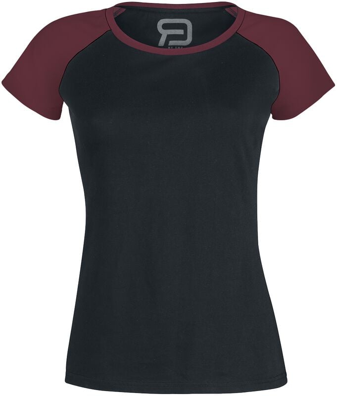 Rock Revival "Short Raglan Road" T-Shirt Black-bordeaux By RED By EMP