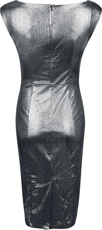 Rock Revival "Silvafleur Dress" Midi Dress Silver-coloured By H&R London