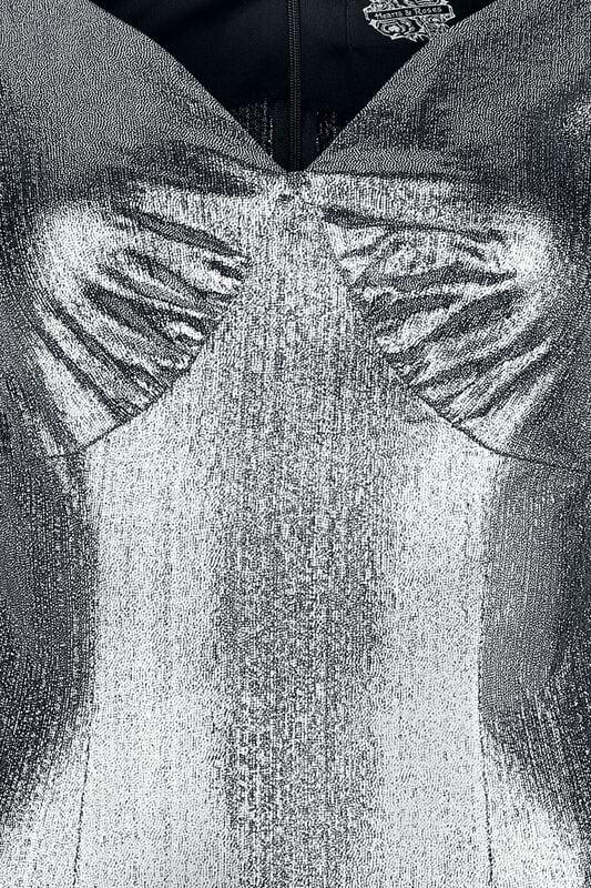 Rock Revival "Silvafleur Dress" Midi Dress Silver-coloured By H&R London