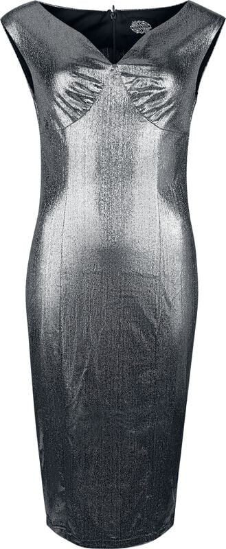 rock revival "Silvafleur Dress" Midi Dress silver-coloured by H&R London