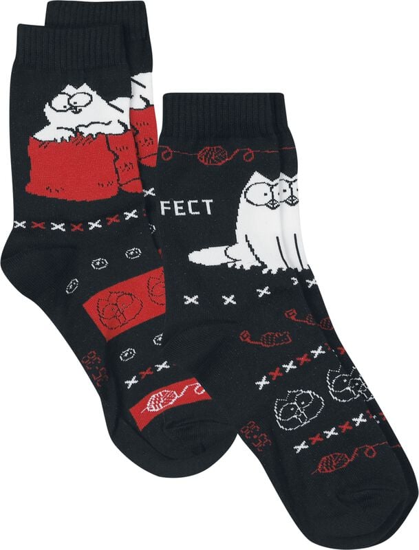 rock revival "Simon´s Cat- Set of 2" Socks multicolour by Simon' s Cat