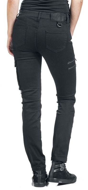 Rock Revival "Skarlett - Black Jeans With Variable Hem" Jeans Black By Black Premium By EMP