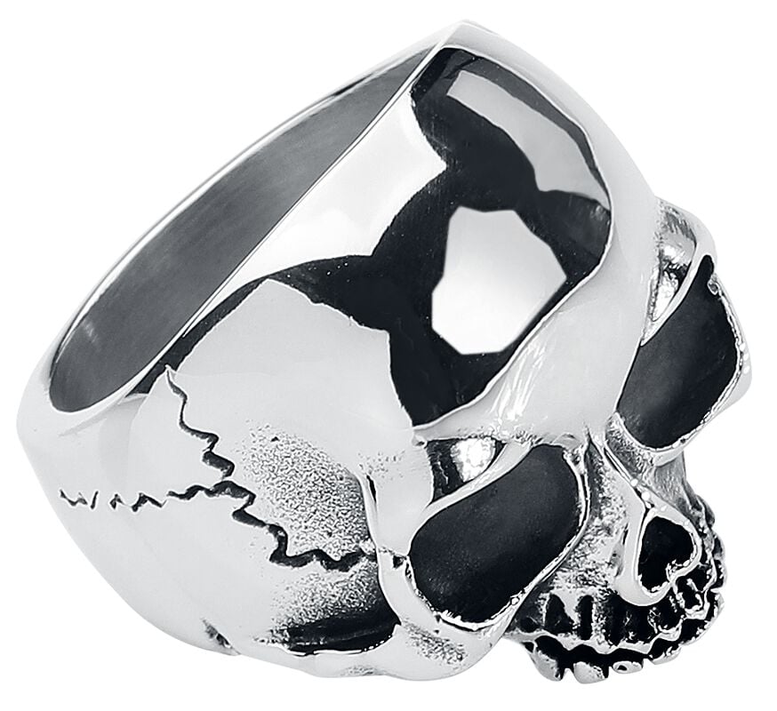 Rock Revival "Skull Head" Ring Silver-coloured By EtNox Hard And Heavy