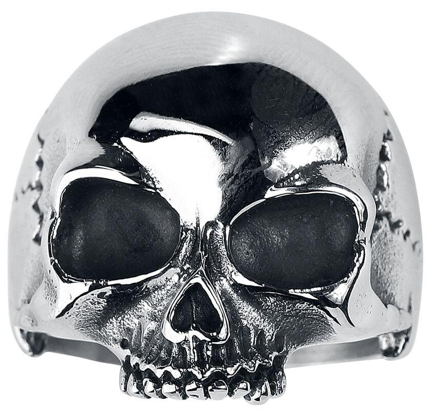 Rock Revival "Skull Head" Ring Silver-coloured By EtNox Hard And Heavy