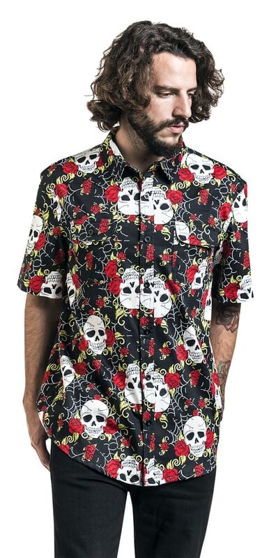 rock revival "Skull" Short-sleeved Shirt black by Jawbreaker