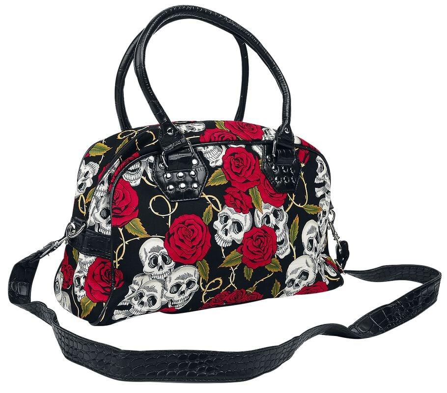 rock revival "Skulls And Roses" Handbag black by Banned Alternative