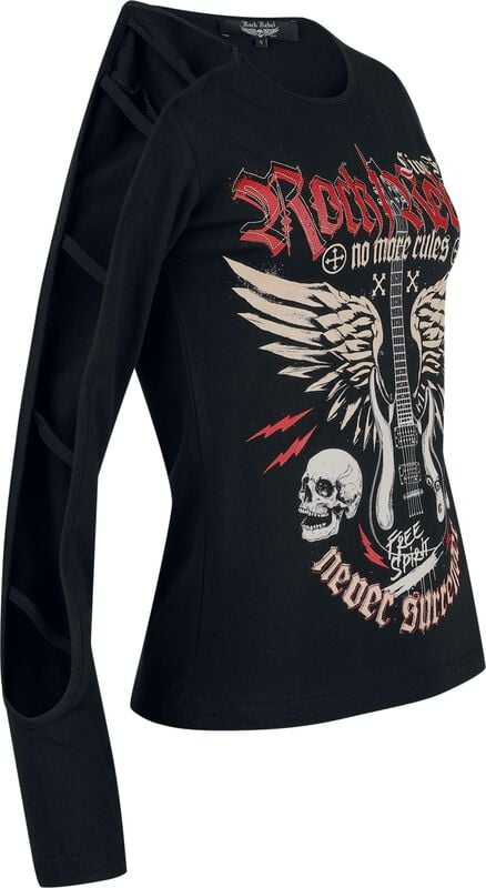 Rock Revival "Skulls & Details" Long-sleeve Shirt Black By Rock Rebel By EMP
