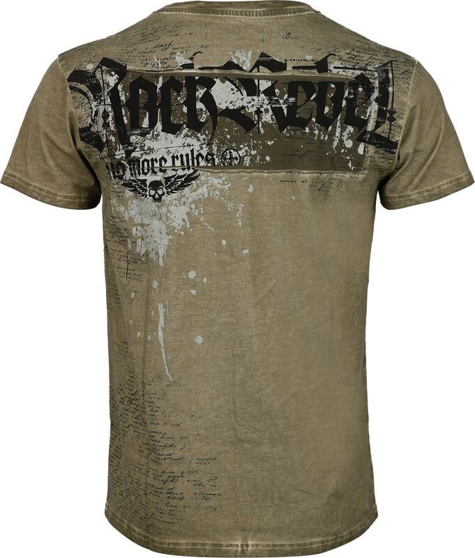 Rock Revival "Skulls & Details" T-Shirt Olive By Rock Rebel By EMP