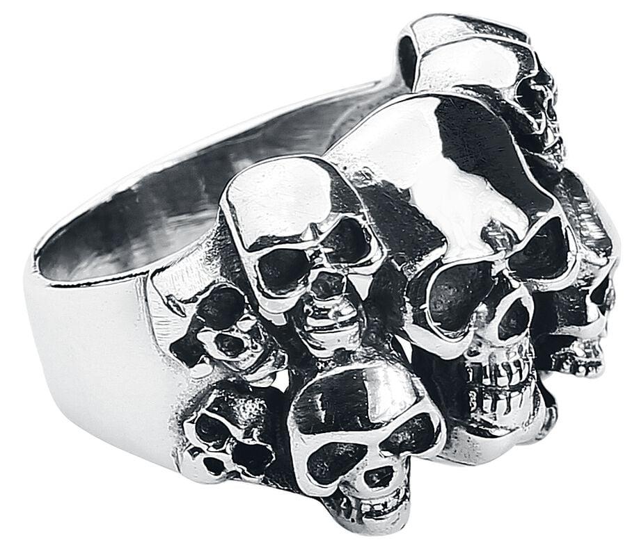 Rock Revival "Skulls" Ring Silver-coloured By EtNox Hard And Heavy