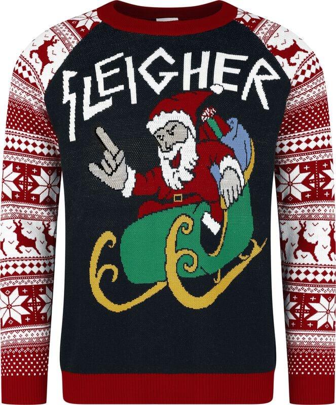 rock revival "Sleigher Santa" Christmas jumper multicolour by Ugly Christmas Sweater