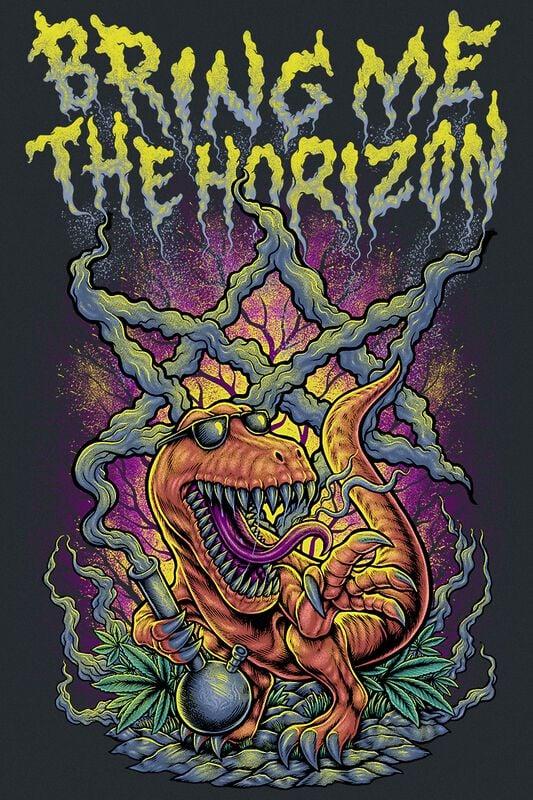 Rock Revival "Smoking Dinosaur" T-Shirt Black By Bring Me The Horizon