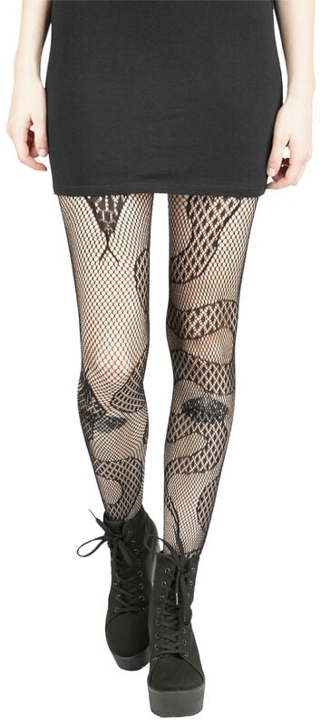 Rock Revival "Snakes Fishnet Tights" Tights Black By Banned Alternative