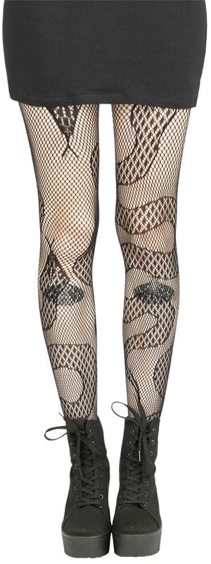 rock revival "Snakes Fishnet Tights" Tights black by Banned Alternative